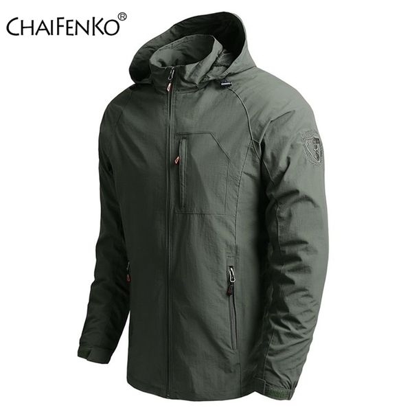 

men outdoor hiking jackets waterproof hooded windbreaker coat autumn casual jacket tactics military 5xl a220813, Black;brown