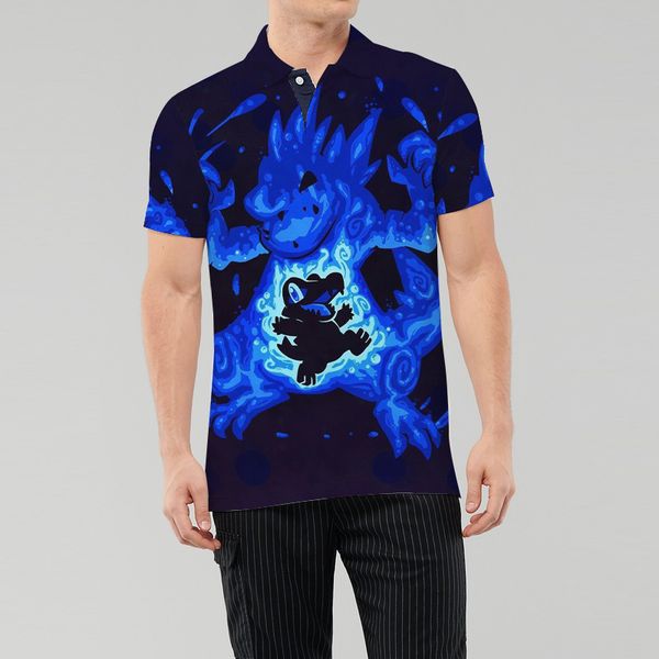 

custom 3d print men's casual colorful cartoon print polo shirt 220608, White;black