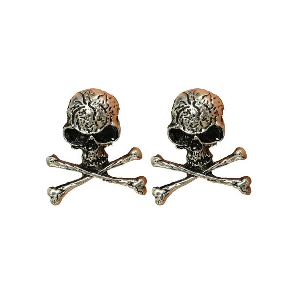 

charm european and american cross-border halloween earrings new black ghost head skull ear needles personality simple niche earrings, Golden