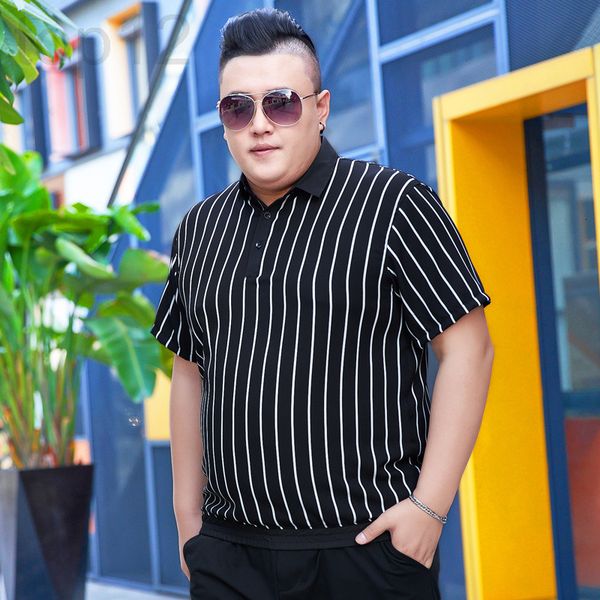 

men's t-shirts designer summer men's half sleeved lapel plus fat oversized t-shirt guy man short syyt, White;black