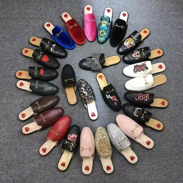 Designer-Damen-Halbhausschuhe, Pantoletten, Slipper, Damen-Sandalen, Slipper, echtes Leder, Sandale, halbe Drag-Princetown-Schuhe für Männer, Damen-Slides, Slider