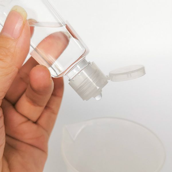 

120pcs 30ml trapezoidal empty hand sanitizer bottles refillable plastic container transparent gel bottle perfections