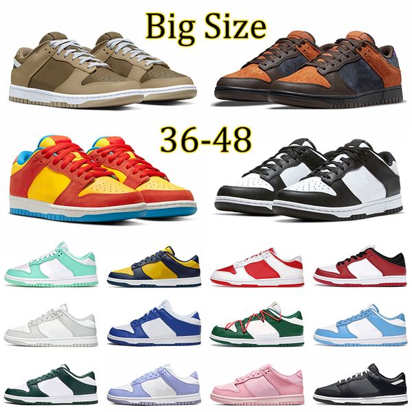 

low mens womens lows casual shoes big size 12 13 strange love pink velvet pigeon valentines day black white panda chunky dunky designer snea