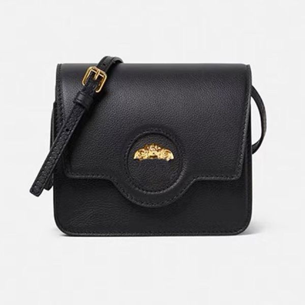 

flip medusa crossbody bag women shoulder bags handbag purse head portrait hasp hardware genuine leather adjustable strap plain flap pochette