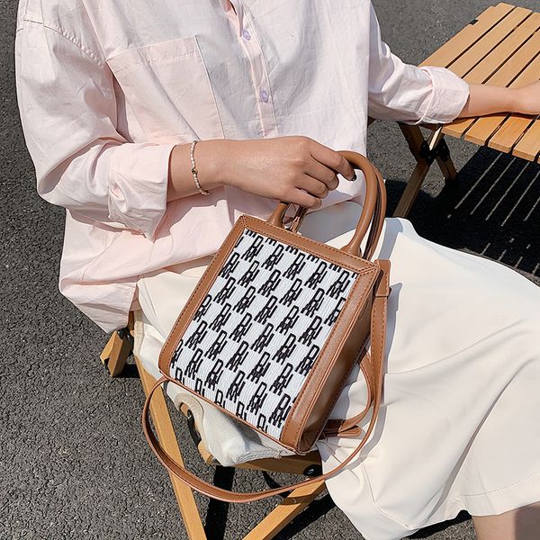 

women bags brand texture handbag simple fashion single shoulder messenger female bag retro letter luxury handbags