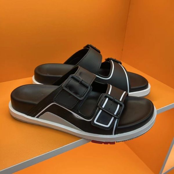 

flat slippers op08 for men and women the same summer waterproof non-slip wear soft bottom beach leisure trend cool slippers, Black