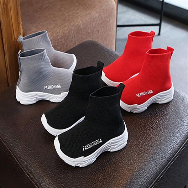 

speed trainer kids running shoes children boys girls youth sneakers trainers toddlers sports sock boots size 22-362661, Black;red