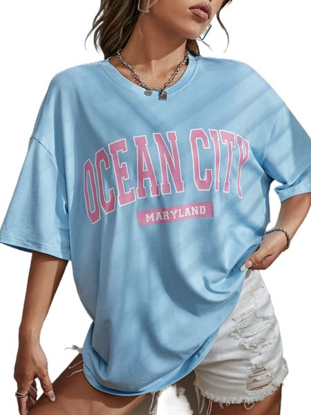 

drop shoulder letter graphic tee e5ov#, White