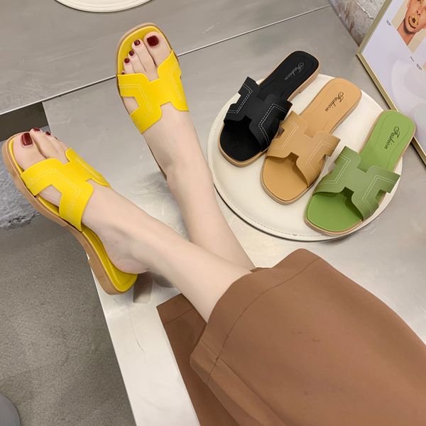 

2022 summer slippers flat-heeled flip-flops waterproof women's sandals bathroom bathing home shoes, Black