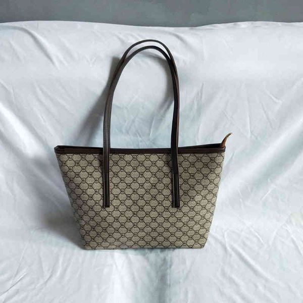 

[soft leather texture]women's bag new versatile handbag printed one shoulder large capacity simple tote bag