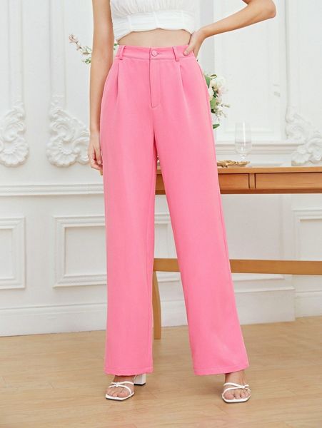 

high waist wide leg pants c14b#, Black;white