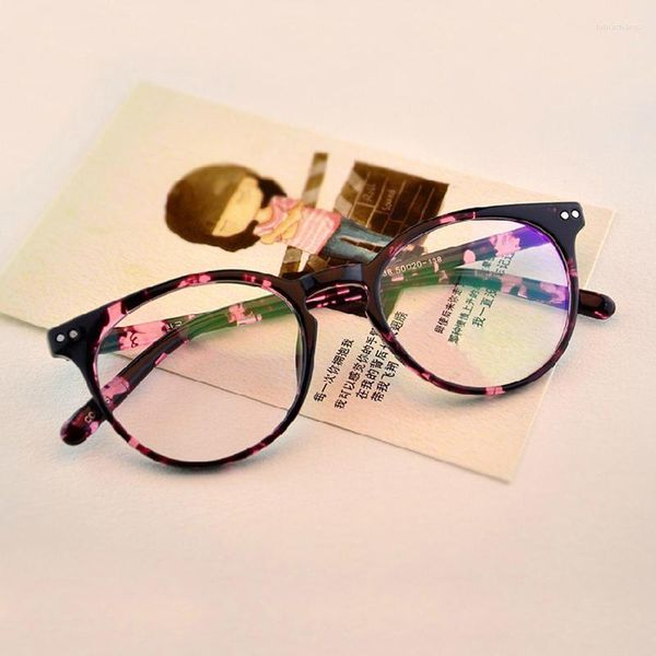 Moda de óculos de sol Frames 2022 quadro de vidro unissex para homens mulheres pretas Óculos vintage redondos lentes clara de óculos ópticos Spectacle nerd festa