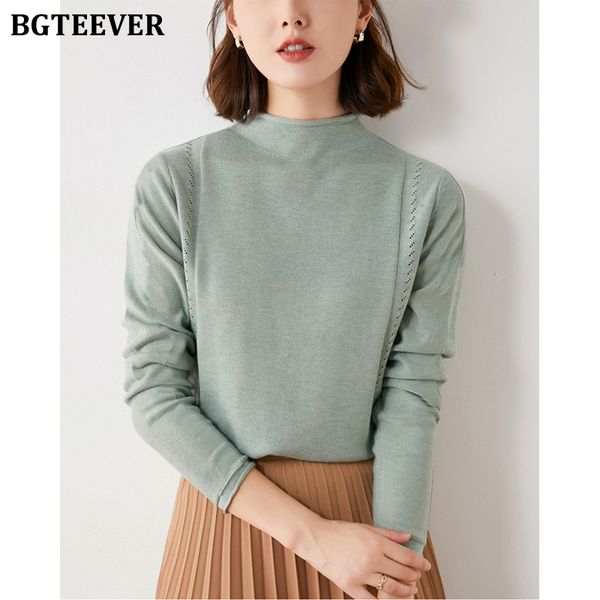 

fashion half high collar ladies sweaters jumpers casual full sleeve loose women knitted pullovers 2021 autumn winter, White;black