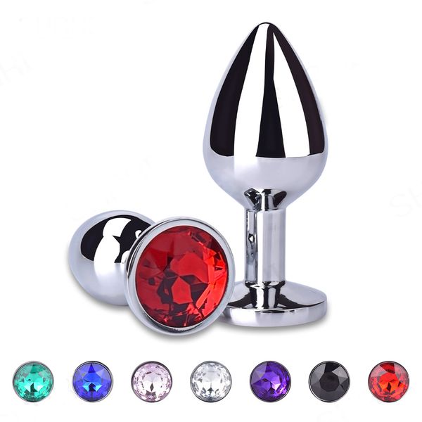 Plugue anal de aço inoxidável brinquedos sexy para mulheres casais adultos lison vibrador bujão cauda de cristal prostata treinador de massagem produtos sexyy