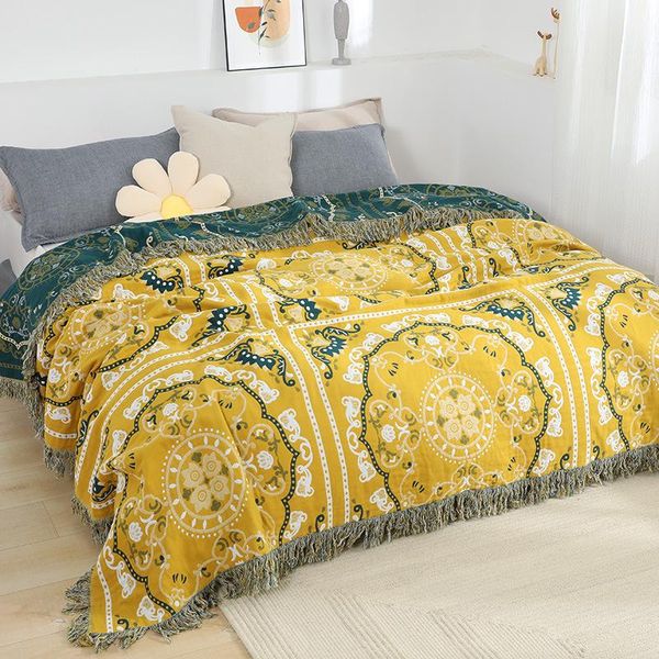 Cobertores de quatro camadas de gaze home tiro cobertor de verão bamboo siesta capa de galá