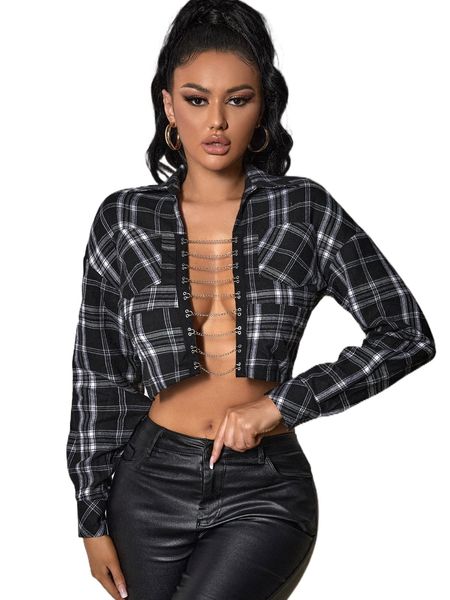 

sxy tartan chain link front crop s1ad#, White