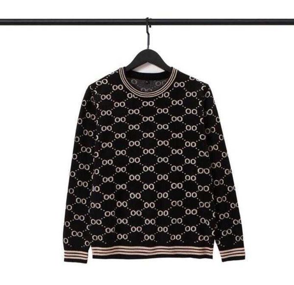 

brand crew neck sweater men's women's classic letters casual napped men 2022 autumn and winter warm soft knitte, White;black