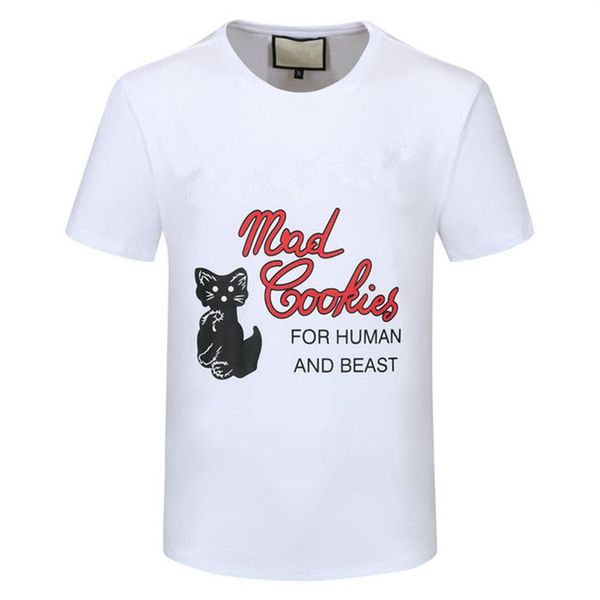 

women's t2021 summer in europe and america men's and women's same cotton short sleeve t-shirt253o, White