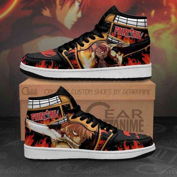

natsu agneel sneakers fairy tail anime shoes, Black