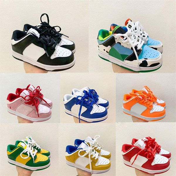 

2021 kids sb skateboard shoes orange dairy cow st john's boys girls casual fashion sneakers athletic children walking toddler270k, Black
