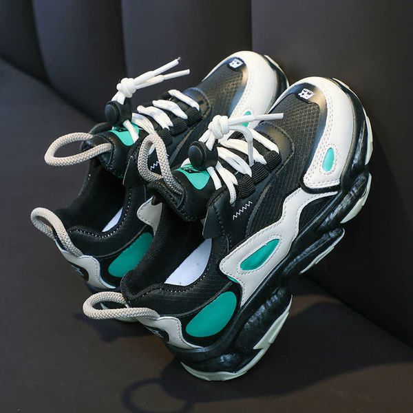 

elling boys girls sports spring and autumn new student casual all-match childrens sneaker four seasons kids shoes designer classic luxury, Black
