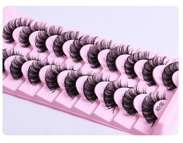 

reusable handmade multilayer false eyelashes soft light thick curly russian fake lashes