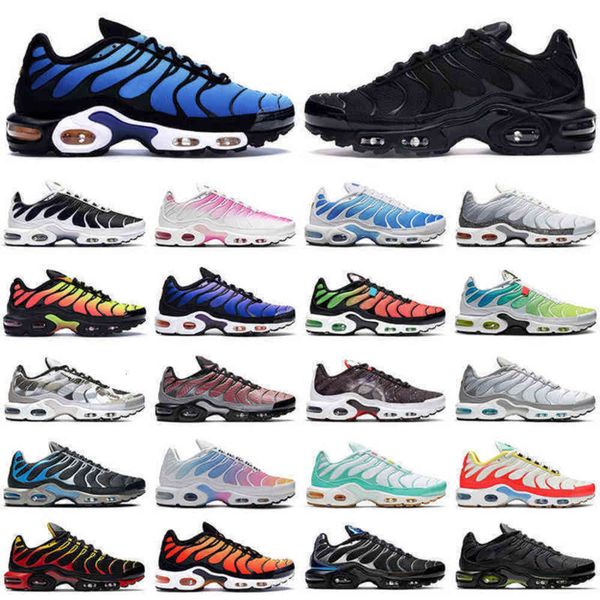 

2022 new mens tn plus women shoes trainers triple black white hyper blue oreo smoke grey worldwide pink fade men outdoor sports sneakers
