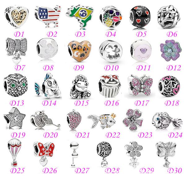 

1pcs love s925 sterling silver beads jewelry diy fits pandora ale charm for pandoras bracelets for women european rose gold bracelet&necklac, Black