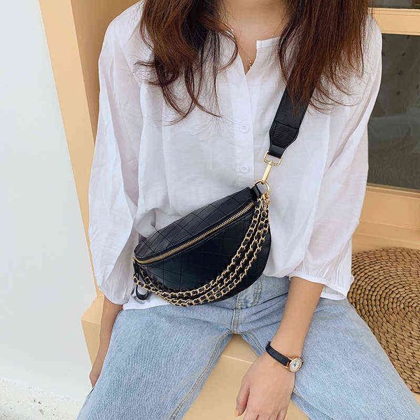 

net red chain bag niche texture broadband chest women's oblique cross leisure simple small fragrance lingge wandering