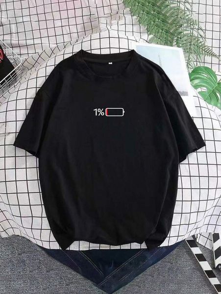 

men battery print tee t45g#, White;black