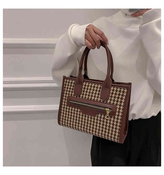 

pattern portable new fashion hand lattice shoulder women's bags luxury brand purses