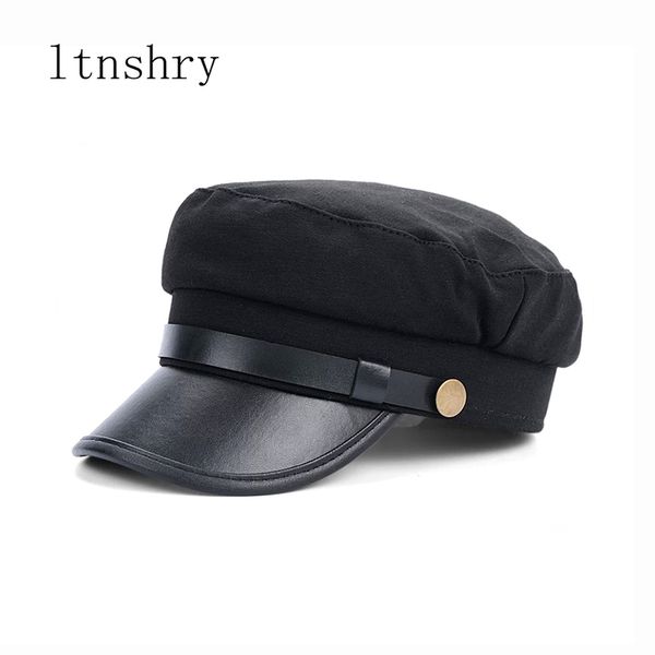 

autumn winter beret women black retro men baker sboy hat casual spring british classic female gatsby flat hats military cap 220513, Blue;gray