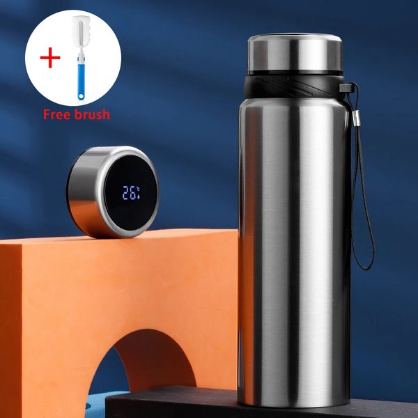 Thermos con display intelligente della temperatura Bottiglia d'acqua Thermos intelligente in acciaio inossidabile Tazza termica per tè e caffè per regalo 220617
