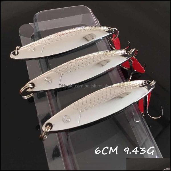 

sier 6cm 9.43g vib spoons metal baits lures fishing hooks 6# treble hook pesca tackle accessories wholesale - 060 drop delivery 2021 sport