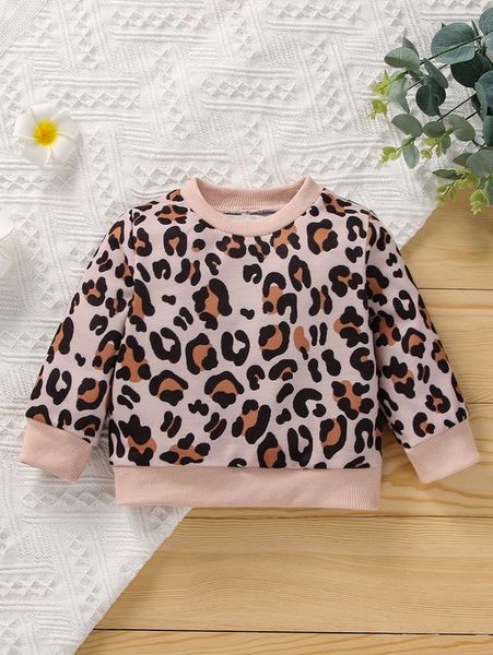 

baby leopard print sweatshirt she, Black