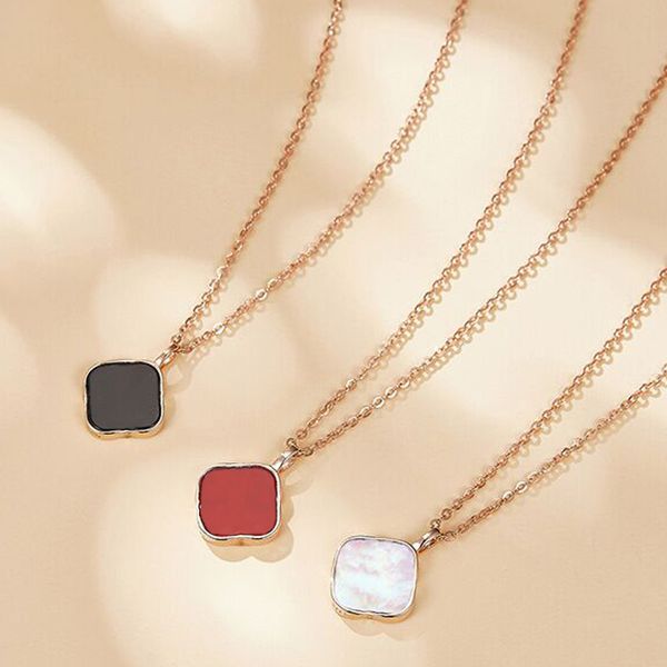 

16mm classic necklace fritillary pendant s925 sterling silver necklaces designer jewelry choker ladies valentine's day gift with box