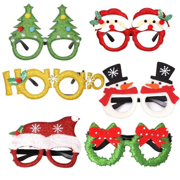 Weihnachtsdekorationen, 3 Stück, Ornamente für Erwachsene, Kinderspielzeug, Weihnachtsmann, Schneemann, Geweih, Brille, Dekoration, Party-Ornamente, Weihnachten