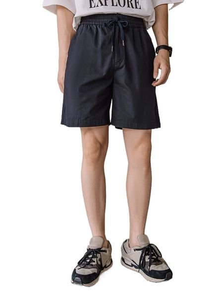 

dazy men drawstring waist slant pocket shorts q3v4#, White;black