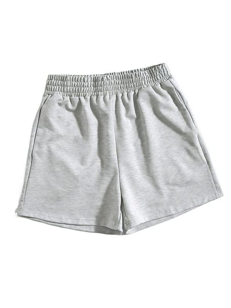 

elastic waist wide leg shorts x8n6#, White;black