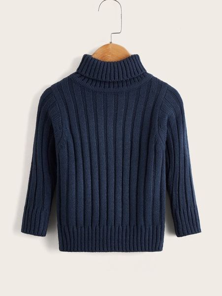 

toddler boys turtleneck ribbed knit sweater she02, Blue