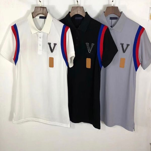 

mens polo t shirts men polos classical summer shirt t-shirts fashion street elements shirt tee m-3xl 5 colors, White;black