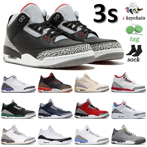 

jumpman 3 iii mens basketball shoes 3s og sneakers black cement dark iris kumquat muslin cardinal red pine green midnight navy new seoul unc