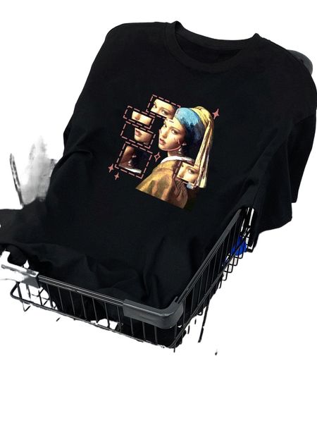 

men figure graphic tee w5rv#, White;black