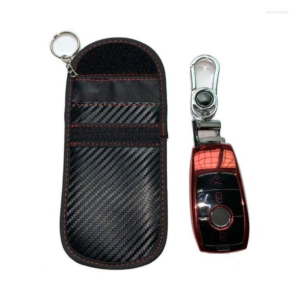 Anahtarlıklar Faraday Bag Anti Hırsızlık Rfid Anahtar FOB Güvenlik Kutusu Karakkeychains için Keychainseychains Emel22