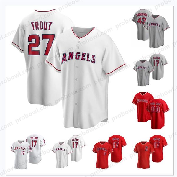 

mens womens youth shohei ohtani mike trout baseball jerseys 17 27 anthony rendon and your name number team logo kurt suzuki noah syndergaard, Blue;black