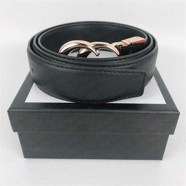 

gold and silver bronze buckle 3 4cm fashion belt designers for men women to create 100-125cm with box1909, Black;brown