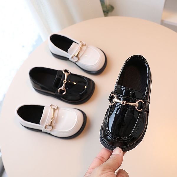 Детская кожаная обувь для мальчиков и девочек, оксфорды в британском стиле, винтажные детские туфли на плоской подошве для школьной вечеринки, официальной свадьбы, 21–36, новинка
