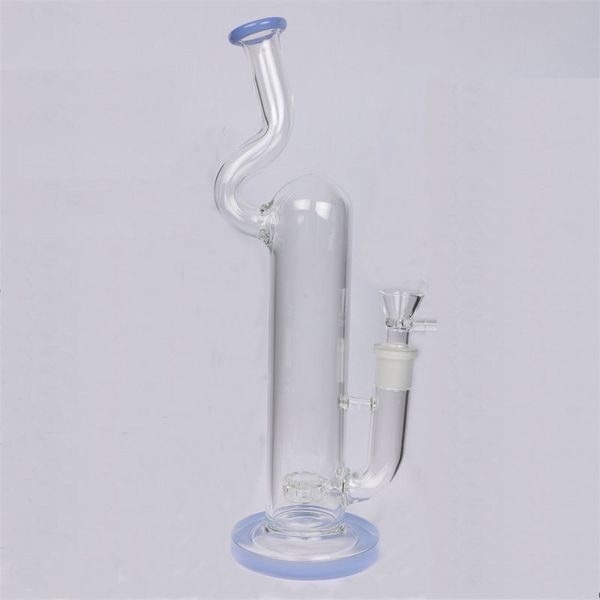 Pyrex Glassölbrenner Rohre Leben Perc gerade Bong 35 cm Höhe DAB Rig mit 18,8 mm weiblicher Gelenk gut geblasenes Glas