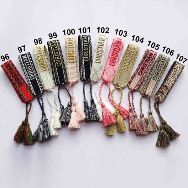 

brand fashion luxury bracelets chains women men embroidered handmade woven signature tassel bangle adjustable friendship bangles holiday bea, Golden;silver