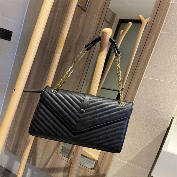 

genuine leather handbag bags comes with box woc chain womens luxurys fashion designers female clutch classic girl han240v